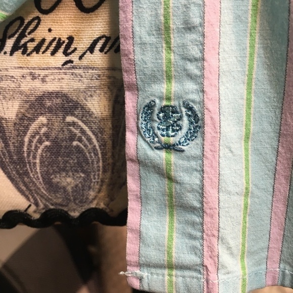 Vintage IZOD quarter sleeve button down front shirt - Picture 6 of 8